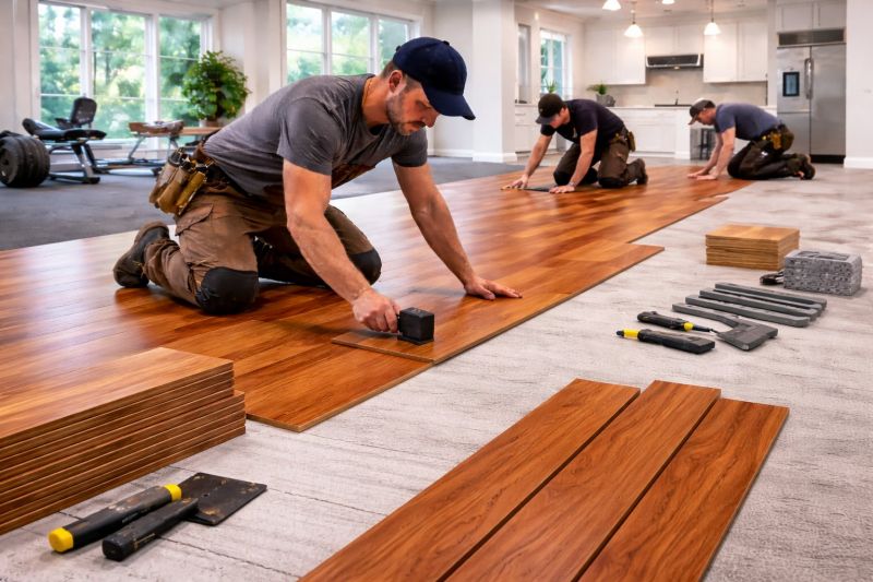 Cherry Floor Installation in Coventry, RI