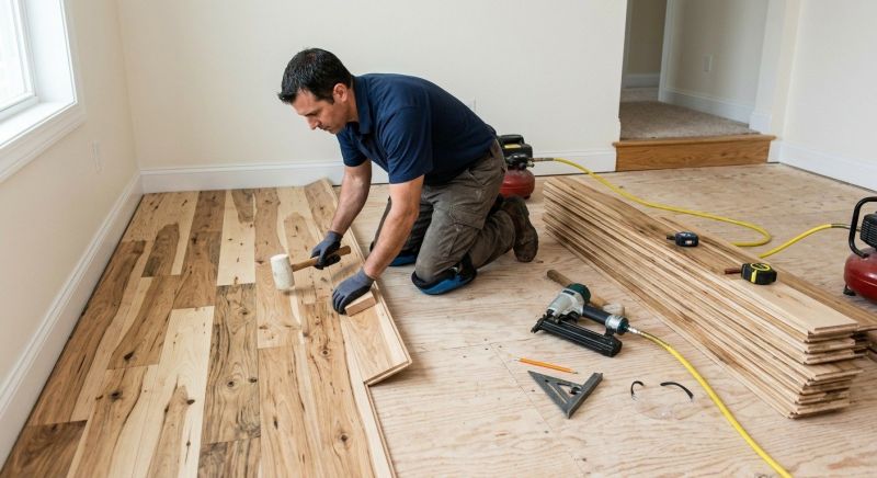 Hickory Floor Installation in Warwick, RI