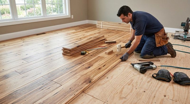 Hickory Floor Installation in Warwick, RI