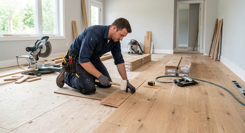 Hickory Floor Installation in Warwick, RI