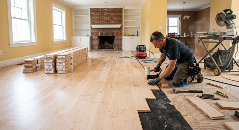 Maple Flooring Installation in Exeter, RI