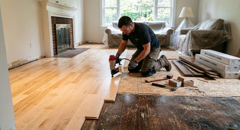 Maple Flooring Installation in West Warwick, RI