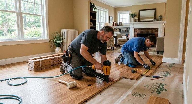 Oak Floor Installation in Cranston, RI