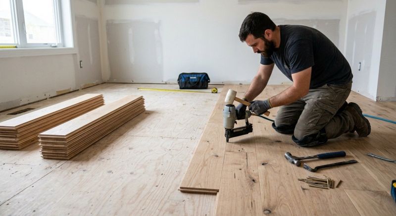 Oak Floor Installation in Hope Valley, RI