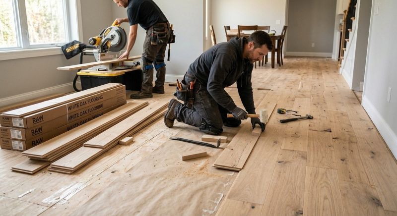 Oak Floor Installation in Plainfield, CT
