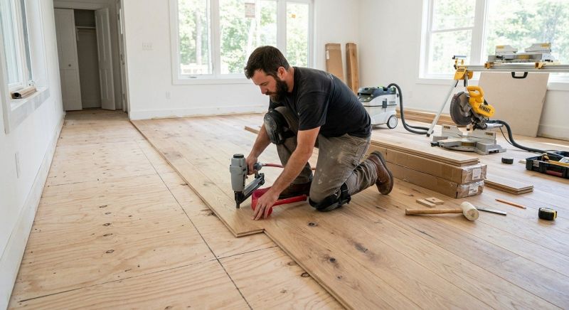 Oak Floor Installation in Plainville, MA