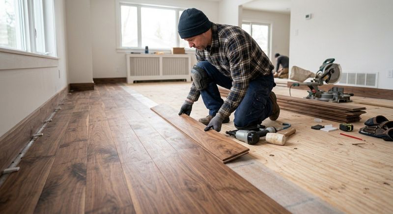 Walnut Flooring Installation in Warwick, RI