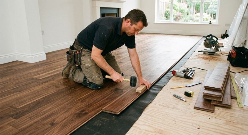 Walnut Flooring Installation in Warwick, RI