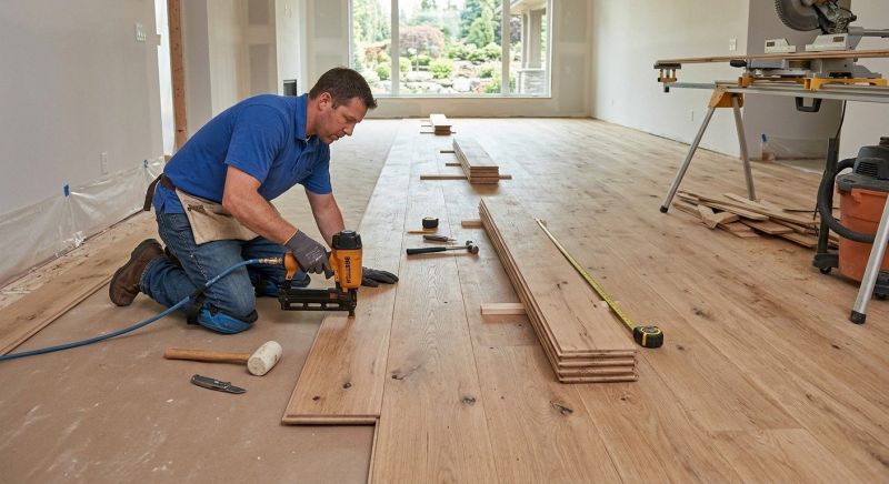 Wide Plank Floor Installation in Warwick, RI