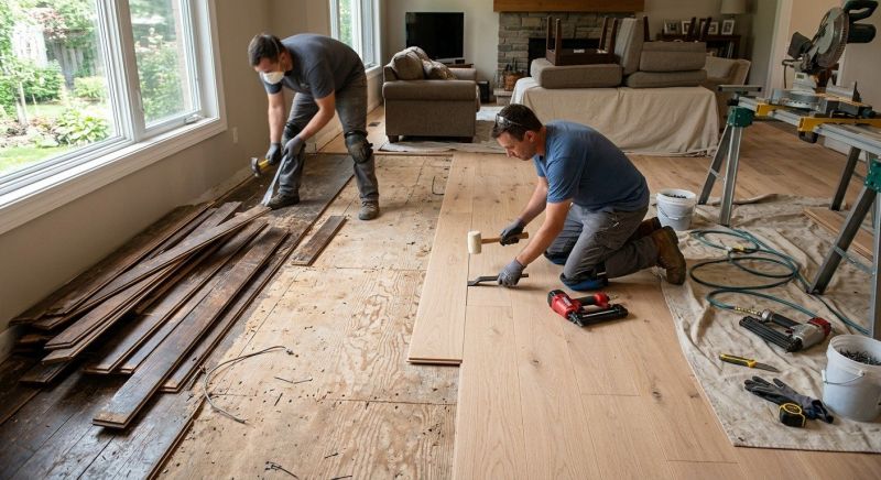Wood Floor Replacement in Exeter, RI